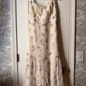 Floral Satin Maxi Dress
